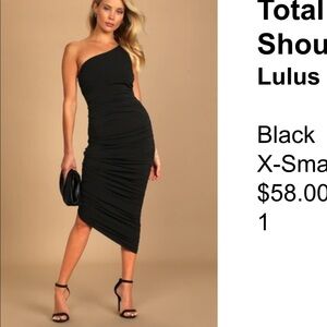 Lulus Black One shoulder dress
